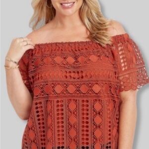 Off the shoulder lace top